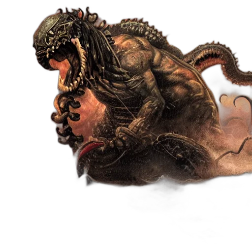 creature, dragon, animal, hair transparent PNG cut-out