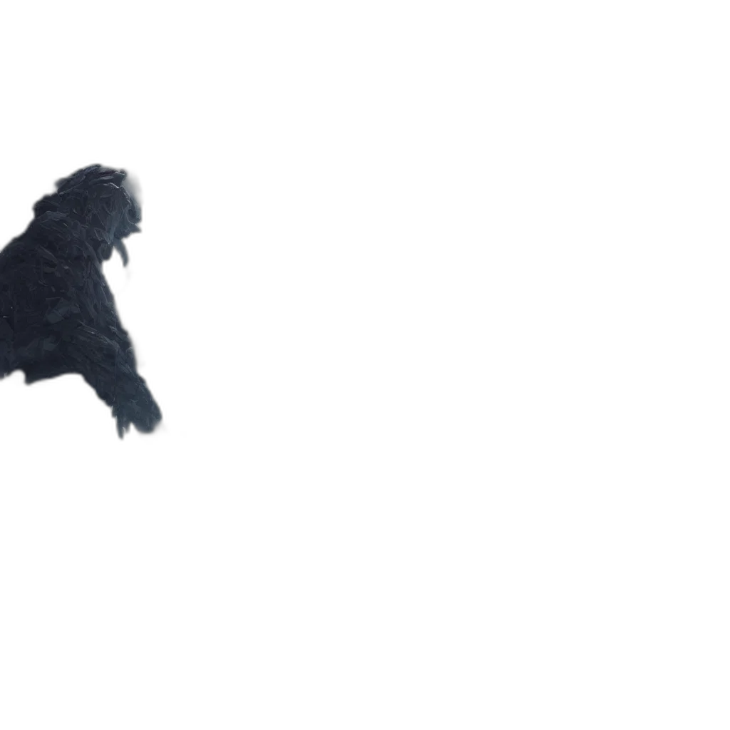dragon, animal, creature, hair, concept art, pixel art, 3d render, photorealistic transparent PNG cut-out