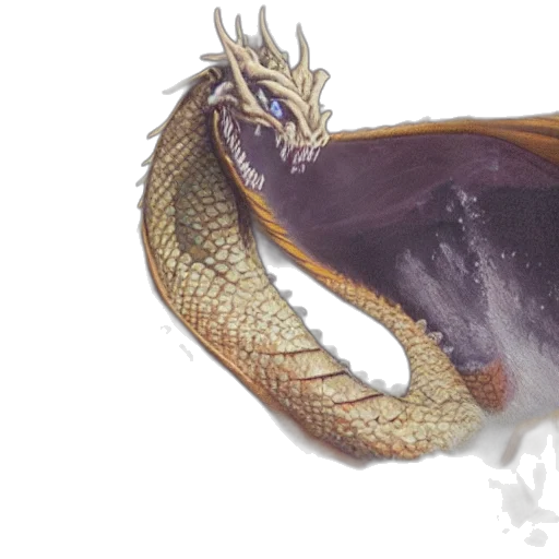dragon, creature, crown, animal, fantasy art, concept art, photorealistic, watercolor transparent PNG cut-out
