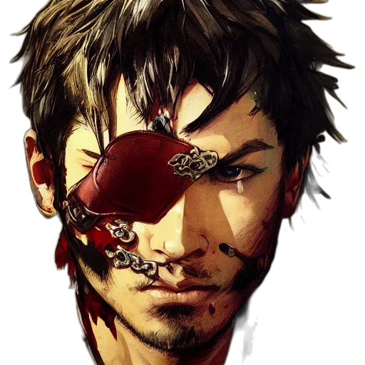 mask, face, weapon, comic book art transparent PNG cut-out