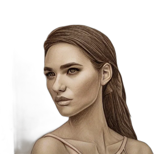 face, jewelry, hair, dress, photorealistic, fantasy art, concept art, cartoon transparent PNG cut-out