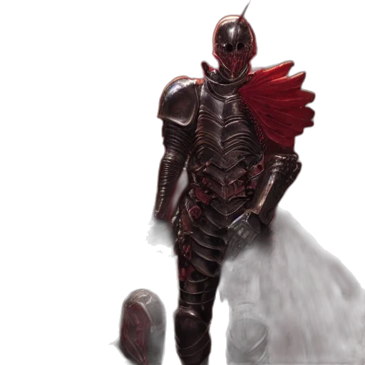 sword, robot, weapon, mask, concept art, fantasy art, comic book art, 3d render transparent PNG cut-out
