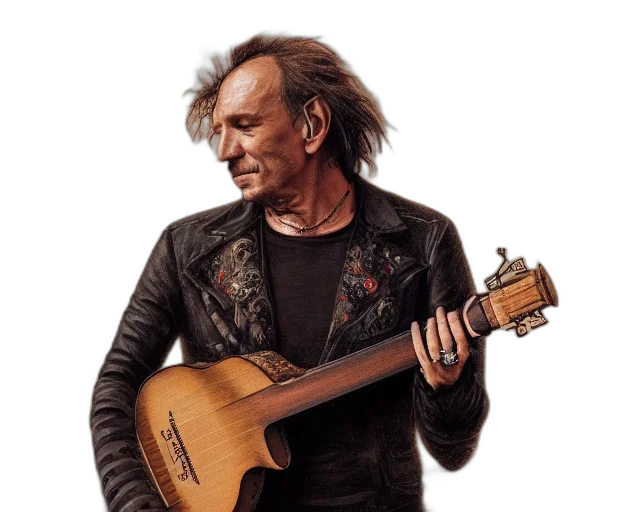 jacket, hair, portrait, photo, vasco, rossi, playing, lute transparent PNG cut-out