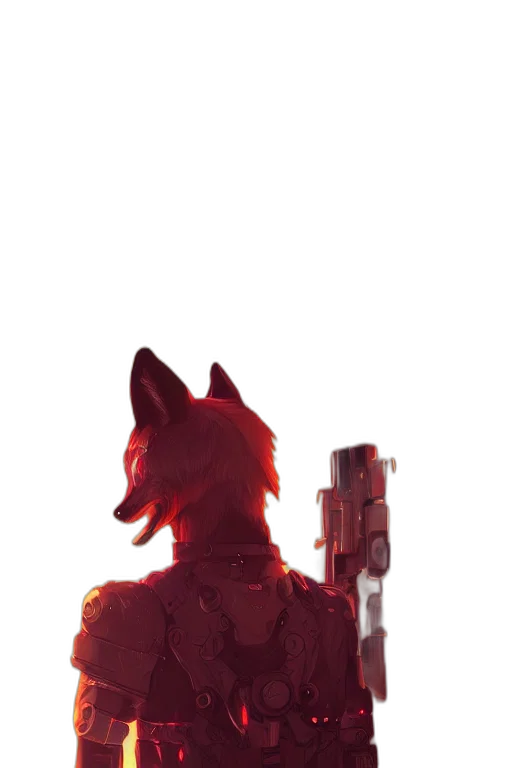 weapon, staff, animal, robot, cyberpunk, 3d render, pixel art, concept art transparent PNG cut-out