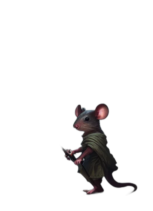 staff, animal, jacket, weapon, concept art, 3d render, pixel art, fantasy art transparent PNG cut-out