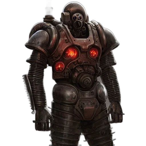 robot, concept art, 3d render, cyberpunk transparent PNG cut-out