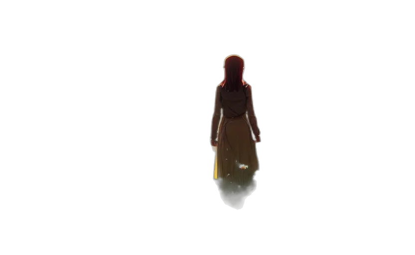 dress, robot, staff, sword, concept art, 3d render, pixel art, fantasy art transparent PNG cut-out