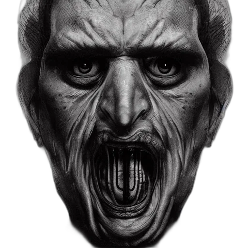 mask, face, creature, photorealistic transparent PNG cut-out
