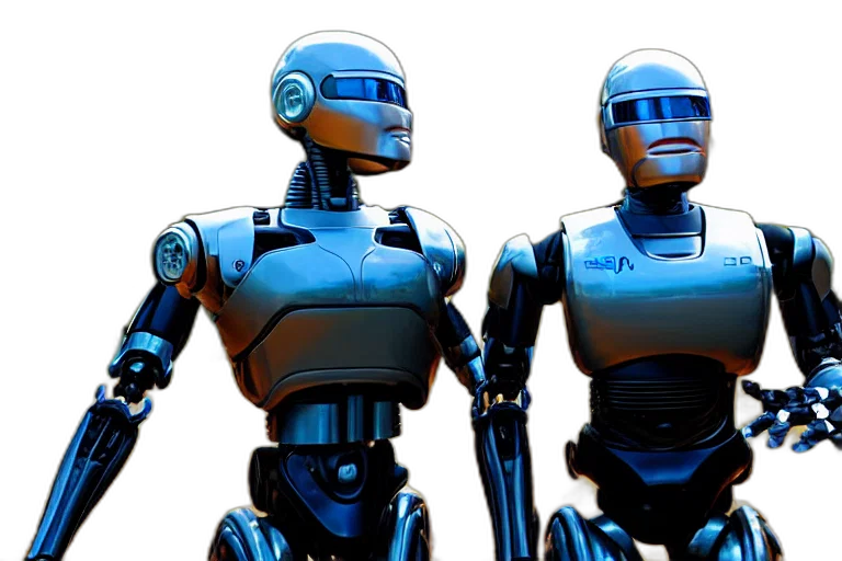 robot, 3d render, concept art, real, life, robocop, ultra, realistic transparent PNG cut-out