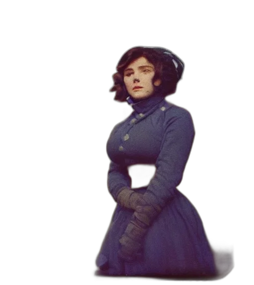 dress, staff, hat, face transparent PNG cut-out
