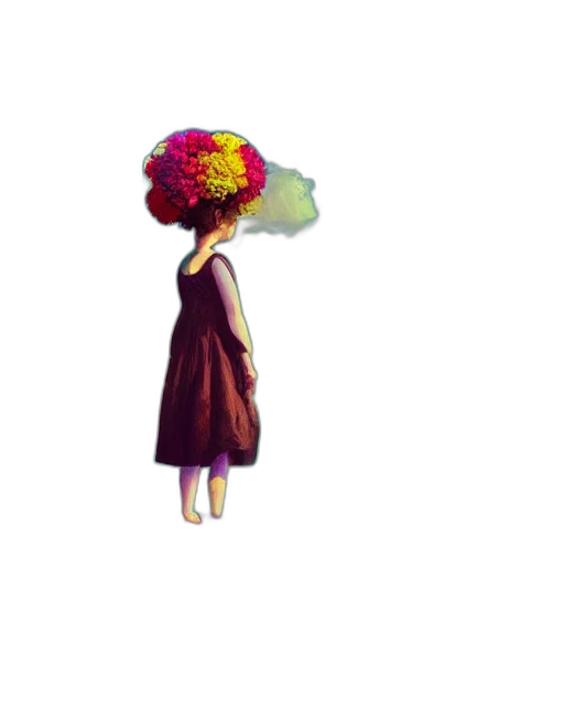 hat, flower, umbrella, dress transparent PNG cut-out
