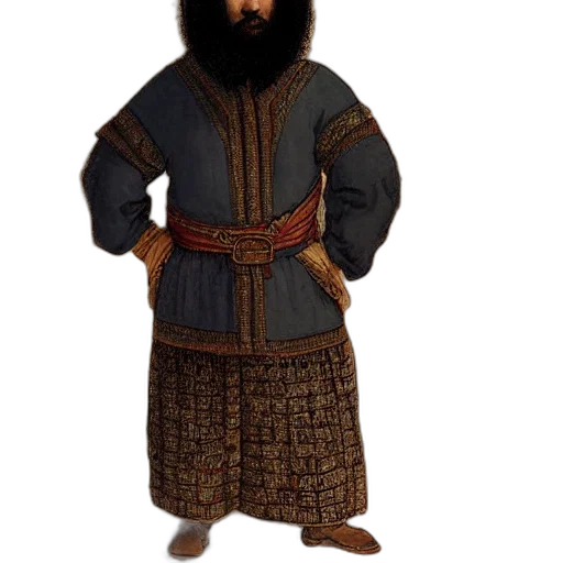 jacket, staff, sword, mask transparent PNG cut-out