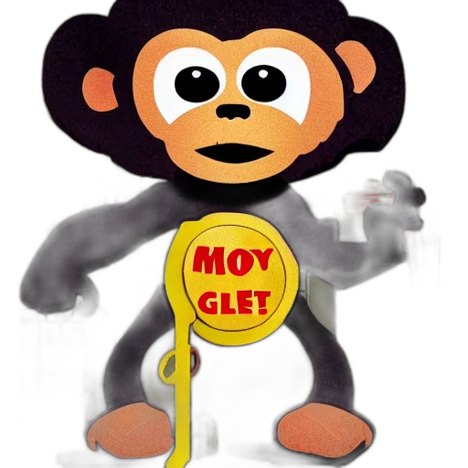 staff, cartoon, concept art, 3d render, monkey, machine, gun transparent PNG cut-out