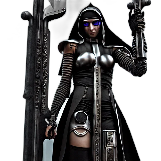 staff, sword, weapon, concept art, fantasy art, 3d render, comic book art, cyberpunk transparent PNG cut-out