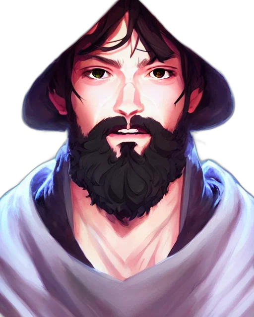 face, hat, mask, staff, fantasy art, anime, concept art, pixel art transparent PNG cut-out