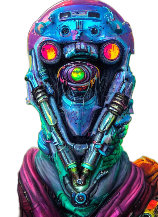 robot, mask, face, creature transparent PNG cut-out