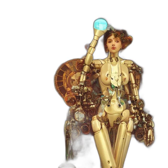 staff, robot, jewelry, concept art transparent PNG cut-out