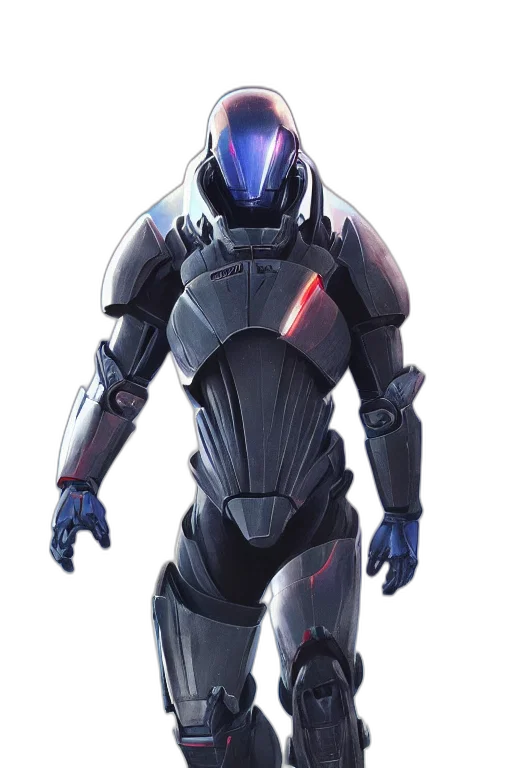 robot, concept art, 3d render, cyberpunk transparent PNG cut-out