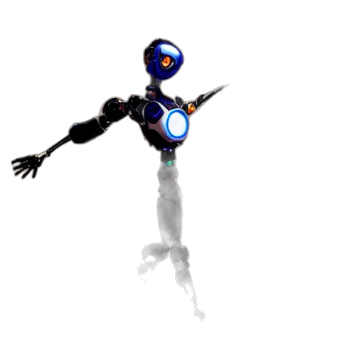 robot, staff, weapon, creature transparent PNG cut-out