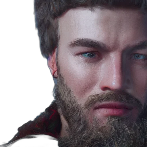 face, hair, photorealistic, concept art transparent PNG cut-out