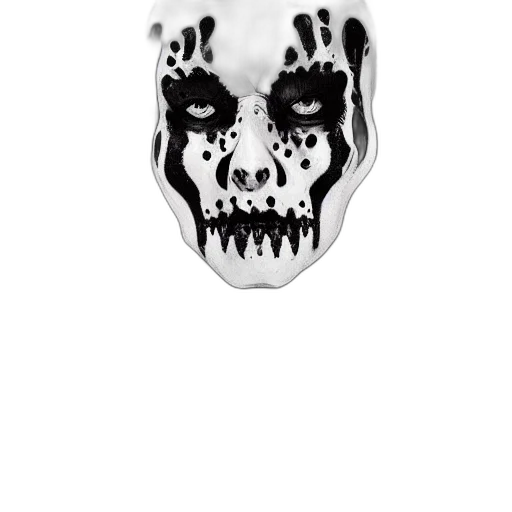 mask, face, creature, comic book art, cartoon, 3d render, photorealistic, monochrome transparent PNG cut-out