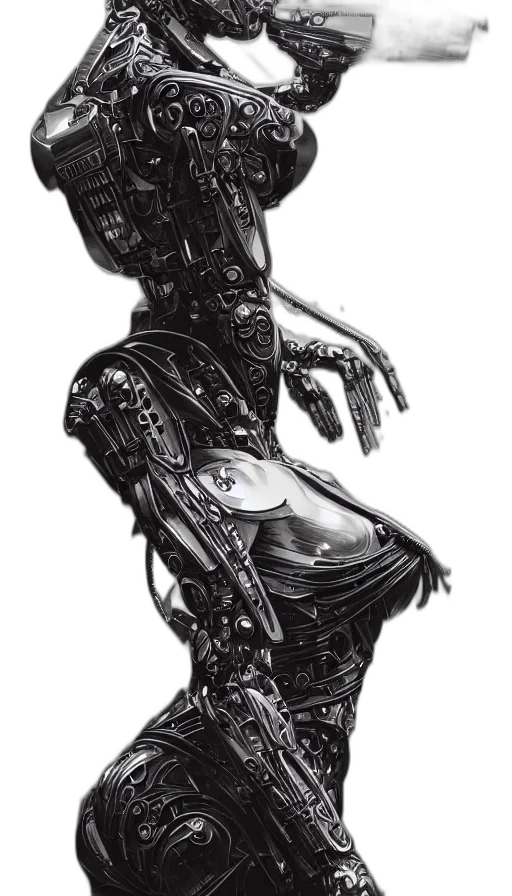 robot, dress, face, creature transparent PNG cut-out