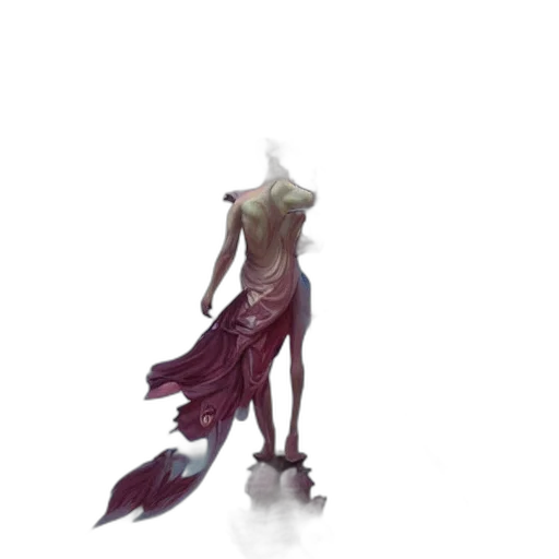 dress, staff, creature, sword transparent PNG cut-out