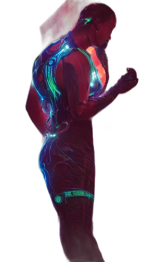 jacket, dress, robot, mask transparent PNG cut-out
