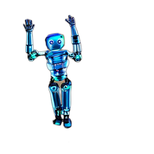 robot, staff, 3d render, concept art transparent PNG cut-out
