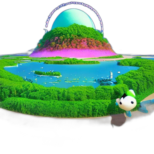 robot, staff, hat, creature transparent PNG cut-out