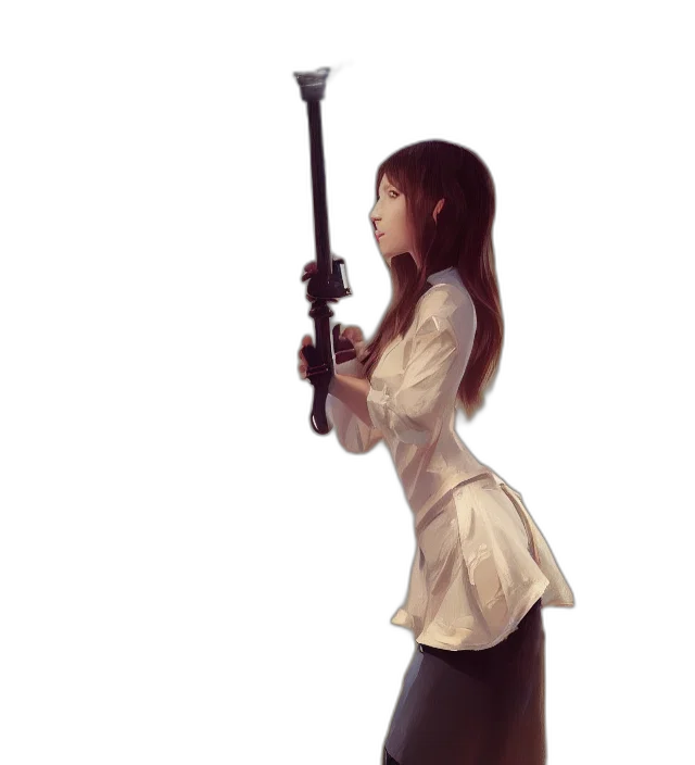 weapon, staff, sword, robot transparent PNG cut-out