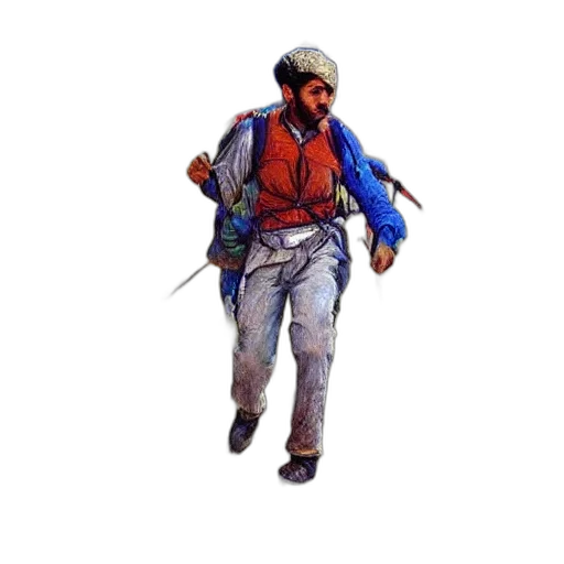jacket, staff, pixel art, concept art transparent PNG cut-out