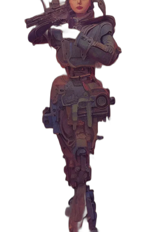robot, staff, weapon, jacket transparent PNG cut-out