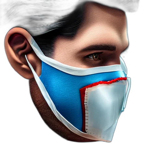 mask, face, photorealistic, concept art, 3d render, cyberpunk, closeup, photograph transparent PNG cut-out