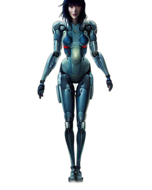 robot, concept art, 3d render, cyberpunk, comic book art, blue, weta, disney transparent PNG cut-out