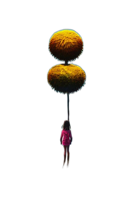 tree, umbrella, hair, creature transparent PNG cut-out