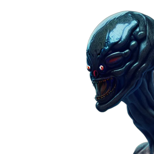 robot, creature, mask, face, concept art, 3d render, cyberpunk, comic book art transparent PNG cut-out