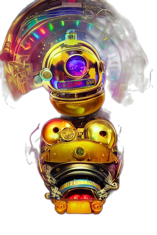 robot, mask, weapon, staff transparent PNG cut-out