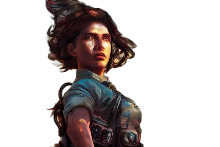 concept art, fantasy art, photorealistic, cyberpunk transparent PNG cut-out
