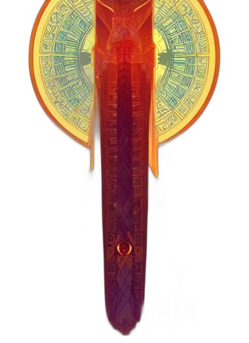 sword, staff, weapon, umbrella, fantasy art, concept art, 3d render, anime transparent PNG cut-out