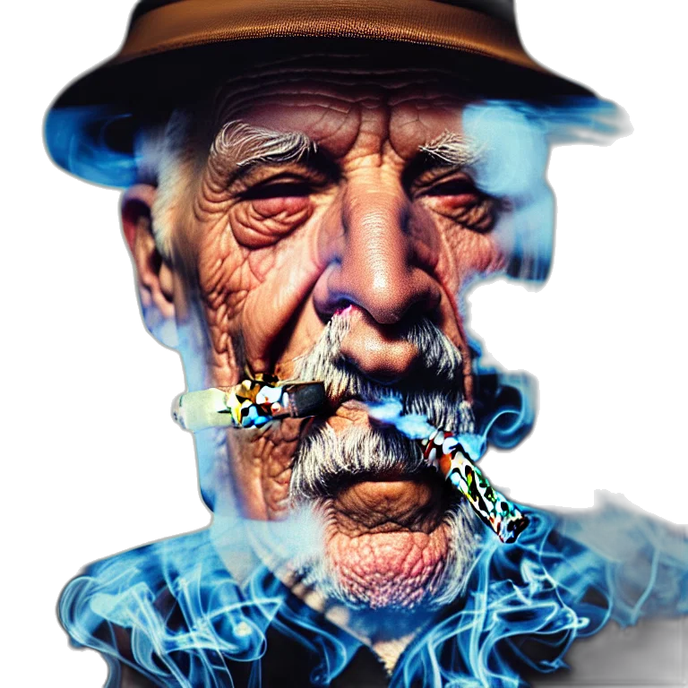 face, mask, hat, staff, photorealistic, concept art, 3d render, comic book art transparent PNG cut-out