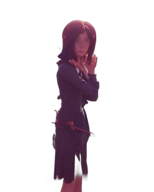 staff, jacket, concept art, 3d render, anime, fantasy art, dark, highly transparent PNG cut-out