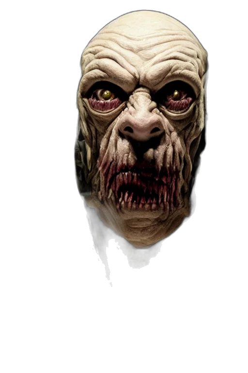 face, mask, creature, concept art transparent PNG cut-out
