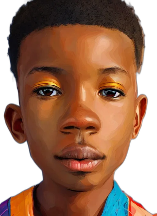 face, robot, photorealistic, concept art, oil painting, fantasy art, blue, golden transparent PNG cut-out