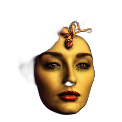 mask, face, crown, jewelry transparent PNG cut-out