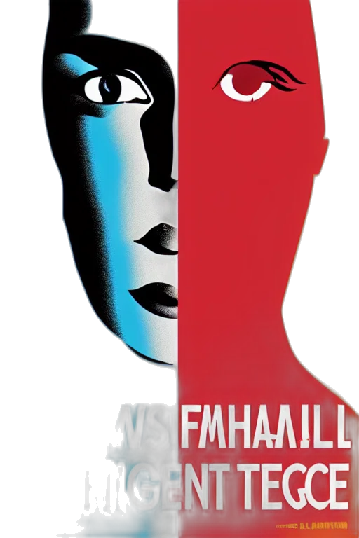 mask, face, comic book art, 3d render, concept art, photorealistic, red, way transparent PNG cut-out