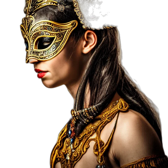 mask, jewelry, crown, face transparent PNG cut-out