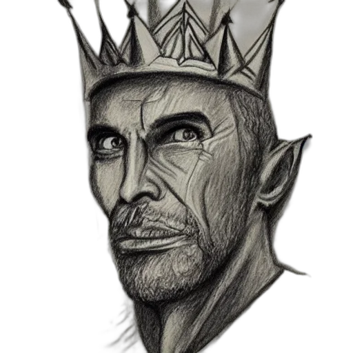 crown, face, staff, hat transparent PNG cut-out