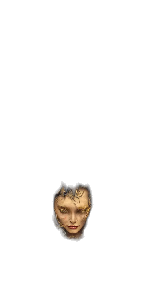 mask, face, crown, creature, pixel art, concept art, photorealistic, 3d render transparent PNG cut-out