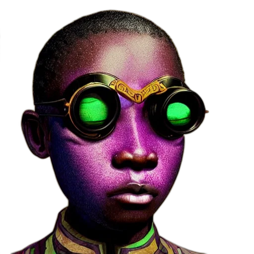 mask, robot, face, jewelry, concept art, cyberpunk, comic book art, 3d render transparent PNG cut-out